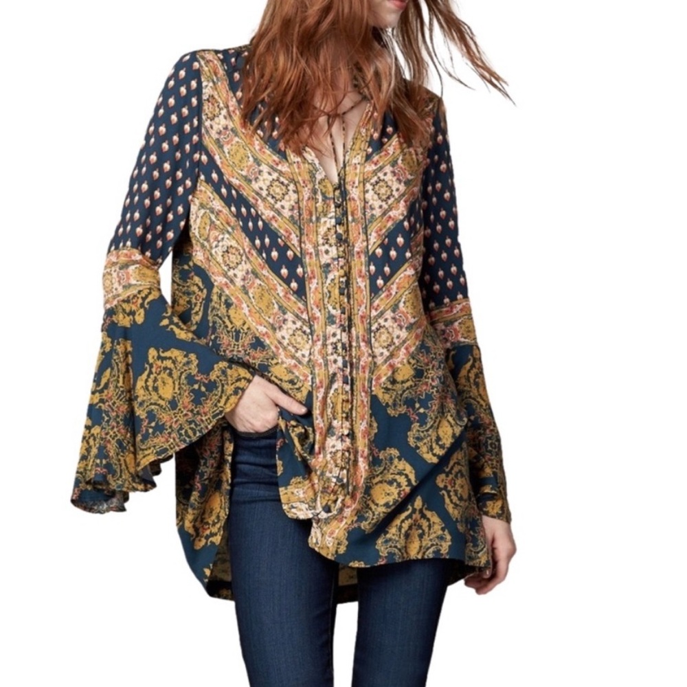 Free People Multicolor Bohemian Tunic